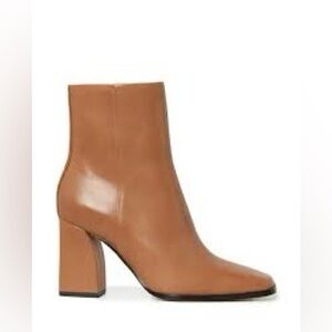 Paige Farah Square Toe Booties, Cognac